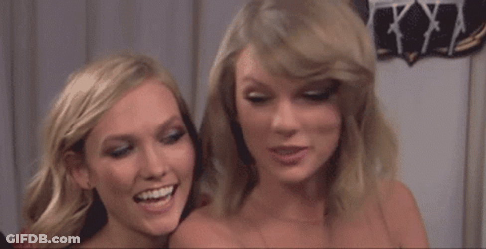 Kaylor Taylor Swift Looks At Karlie Kloss GIF