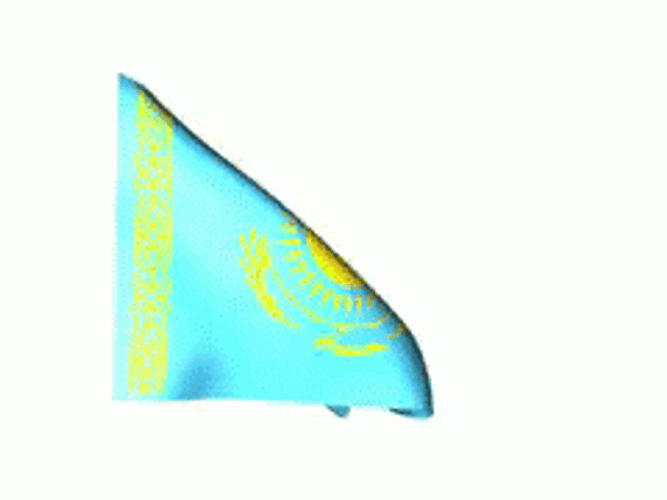 Kazakhstan National Flag Waving GIF