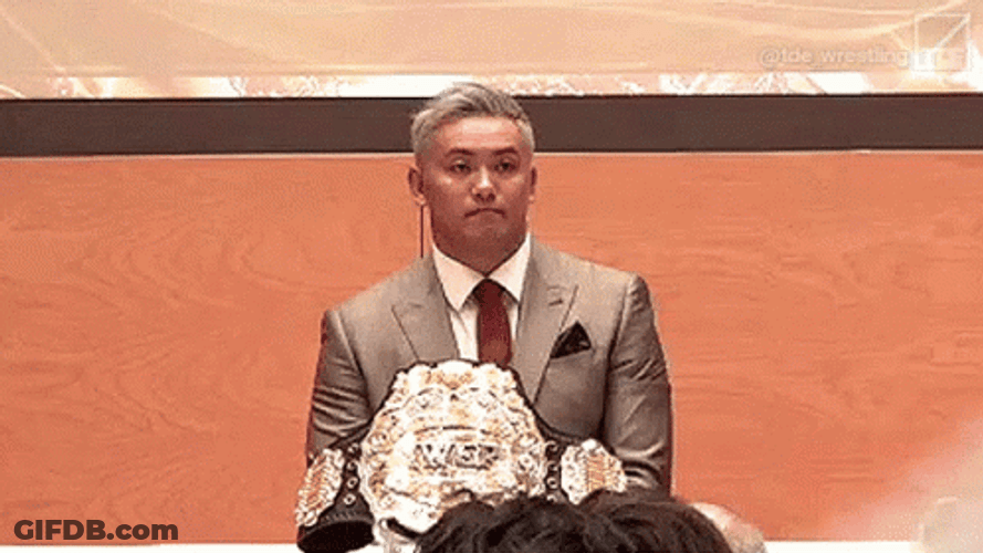 Kazuchika Okada Looking Up GIF