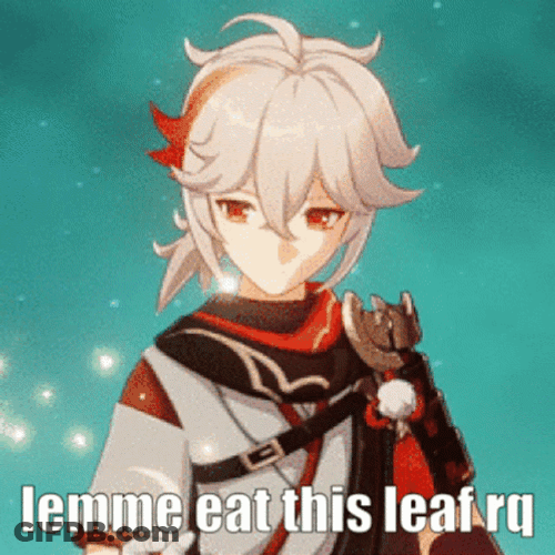Kazuha Making Music With A Leaf GIF