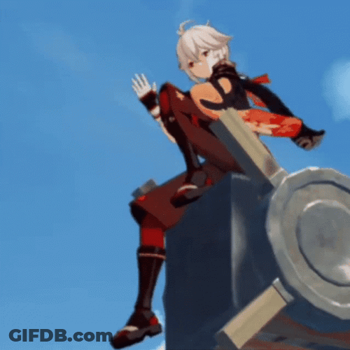Kazuha Riding On GIF