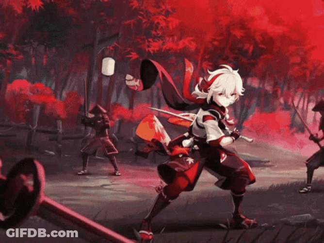 Kazuha Sword Attack GIF