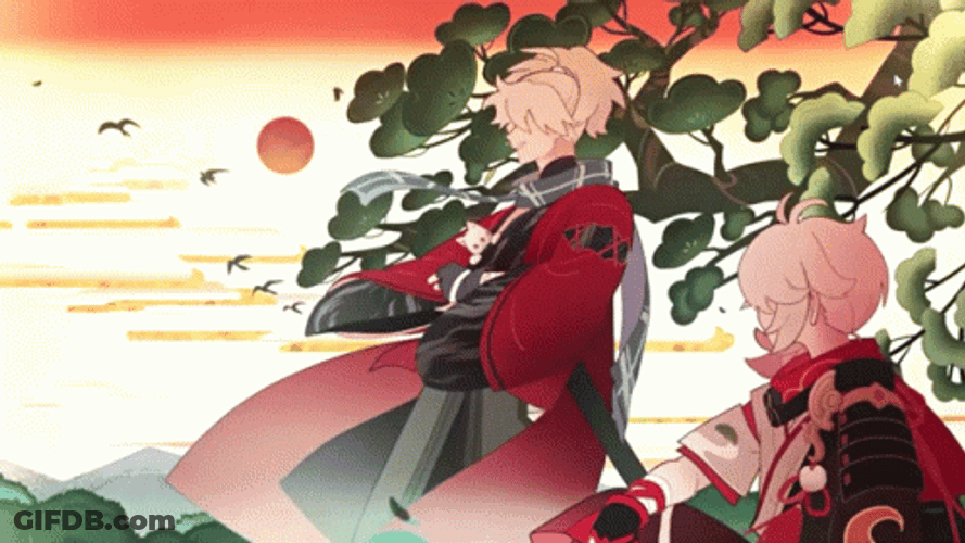 Kazuha Watching The Sunset GIF