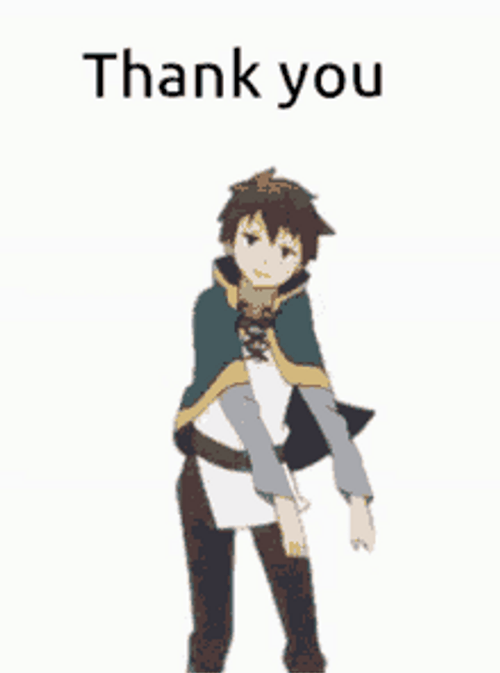 Kazuma Sato Thank You Anime Funny Dance GIF