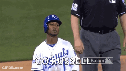 KC Baseball Players In Dugout GIF