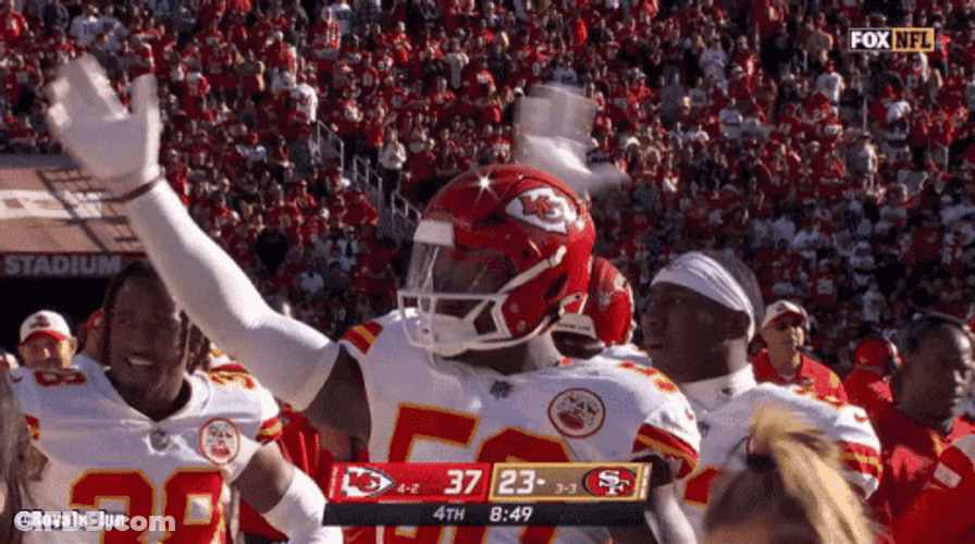 KC Team Members Tomahawk Chop GIF