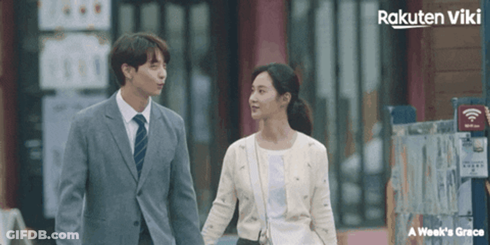 Kdrama A Week Grace Holding Hands While Walking GIF