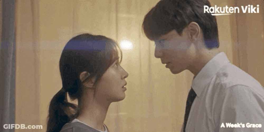 Kdrama A Week's Grace Kiss In Forehead GIF
