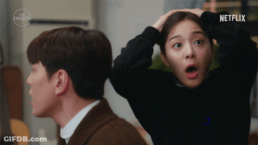 Kdrama Business Proposal Shocked Couple GIF