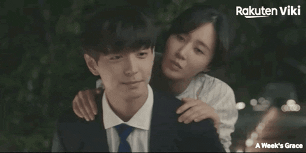 Kdrama  Couple Sweet Piggy Back Ride GIF
