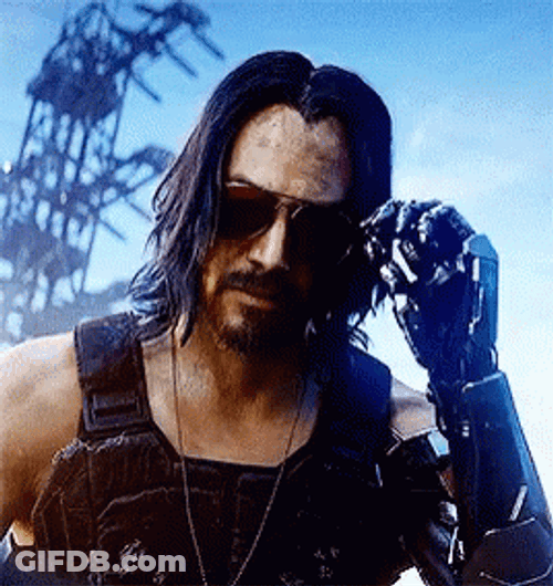 Keanu Reeves CyberPunk Game GIF