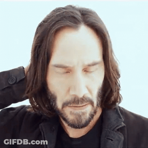 Keanu Reeves Headache GIF