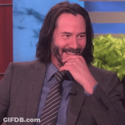 Keanu Reeves In An Interview GIF