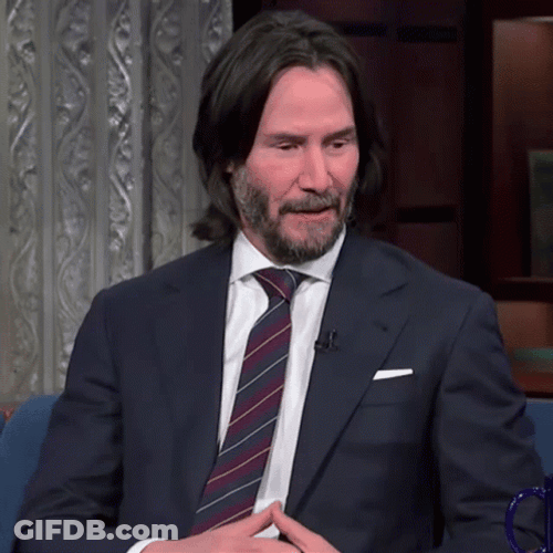 Keanu Reeves Laughing GIF