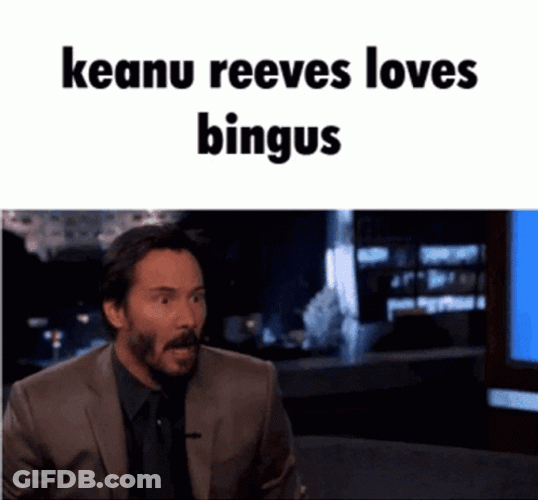 Keanu Reeves Loves Bingus GIF