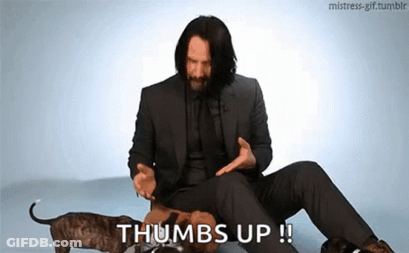 Keanu Reeves Thumbs Up GIF