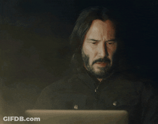 Keanu Reeves Watching Pennywise Dancing Mash Up GIF
