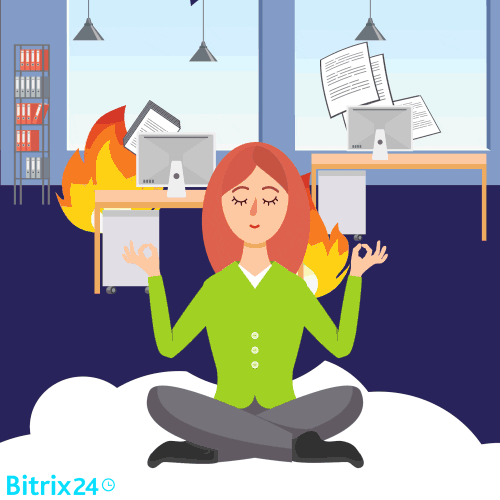 Keep And Stay Calm While Office Is Burning GIF