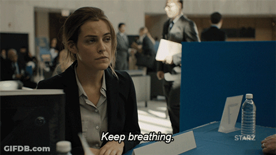 Keep Breathing I Work With Retards GIF