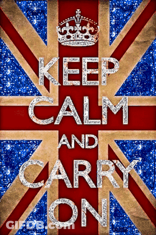 Keep Calm And Carry On England GIF
