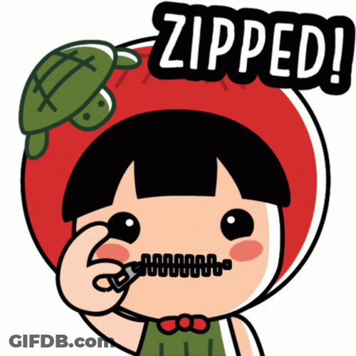 Keep It Secret Keep It Safe Zipped Mouth GIF