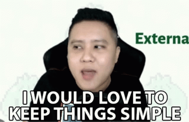 Keep Things Simple Vlogger Eyebrow Raise GIF