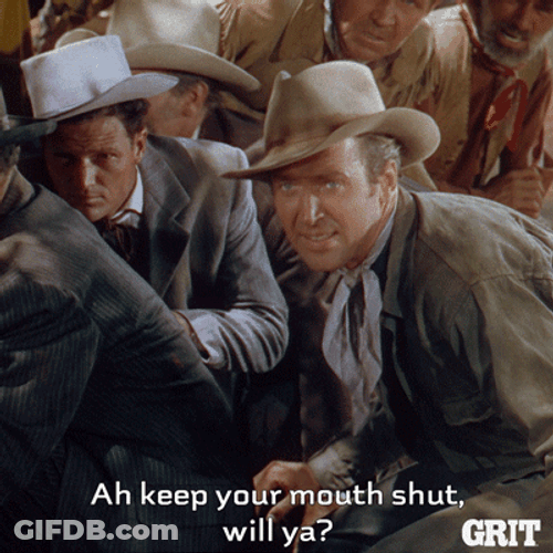Keep Your Mouth Shut James Stewart GIF