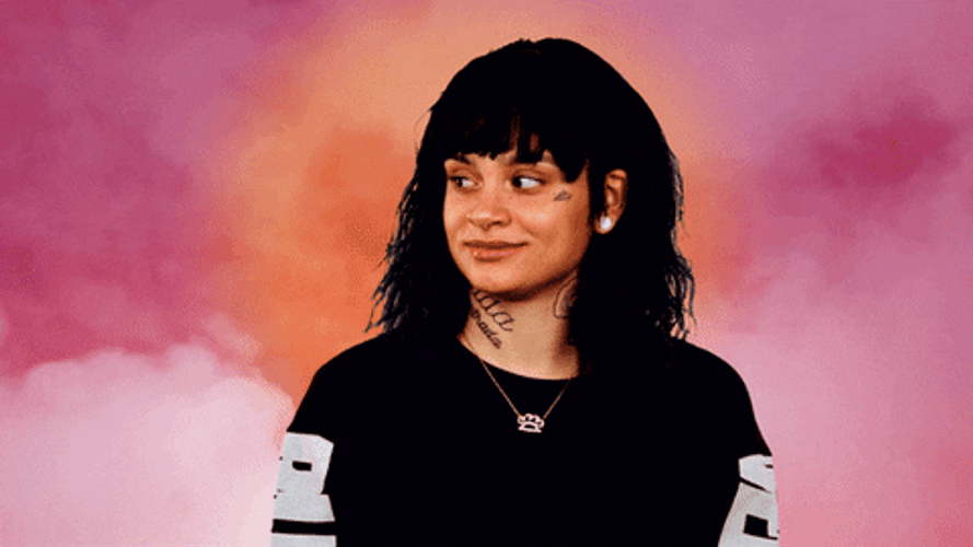 Kehlani Demure Smiling Clouds Effect GIF