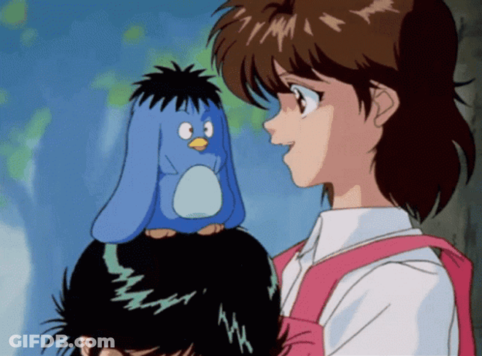 Keiko Kissed PuYu Yu Hakusho GIF