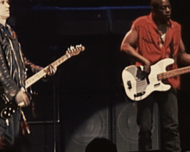 Keith Richards Electric Guitar Leather Jacket GIF