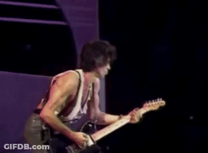 Keith Richards Energetic Guitar Playing GIF