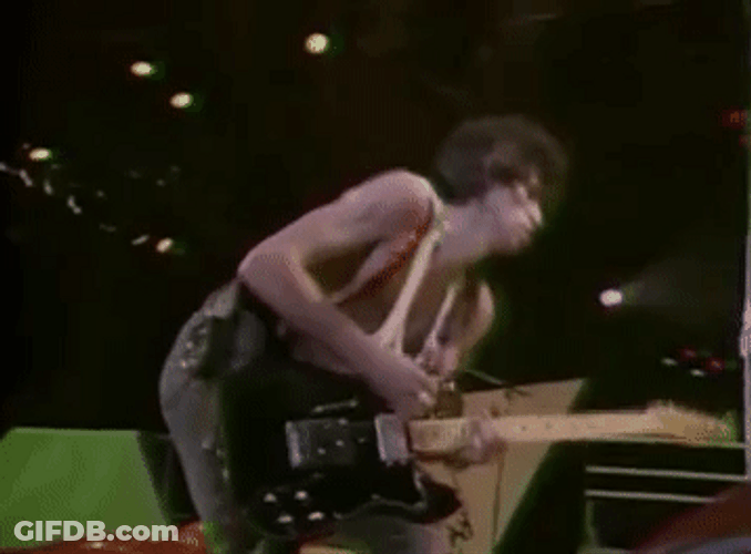 Keith Richards Forward Slouch Playing Guitar GIF