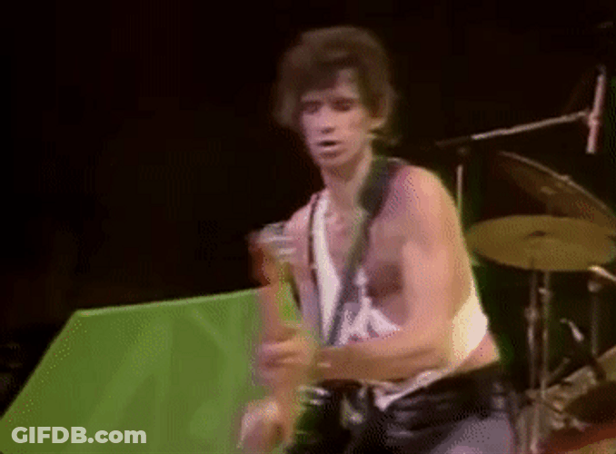 Keith Richards Hyped Up Show Rolling Stones GIF