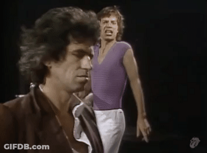 Keith Richards Mick Jagger Performing GIF