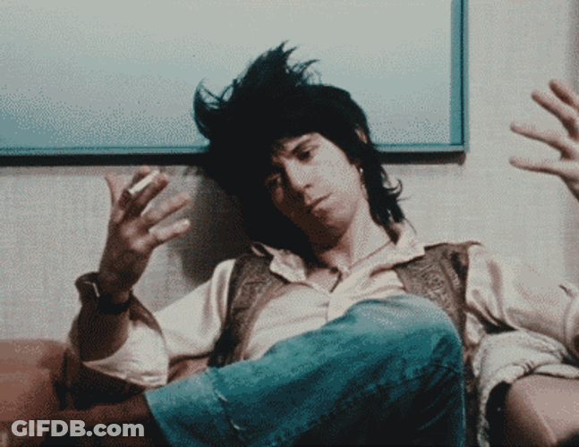 Keith Richards Monochromatic Video Clip GIF