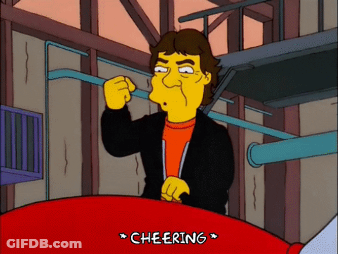 Keith Richards The Simpsons Parade GIF