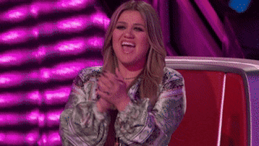 Kelly Clarkson Congratulating The Voice Contestant GIF