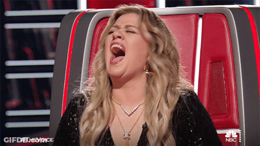 Kelly Clarkson Laughing Hard GIF