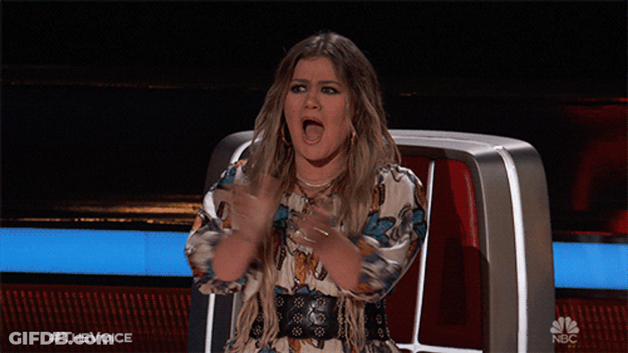 Kelly Clarkson Open Mouth Clapping GIF