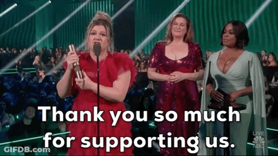 Kelly Clarkson Saying Thank You GIF