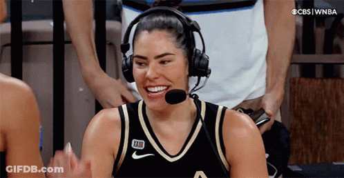Kelsey Plum Aja Wilson GIF