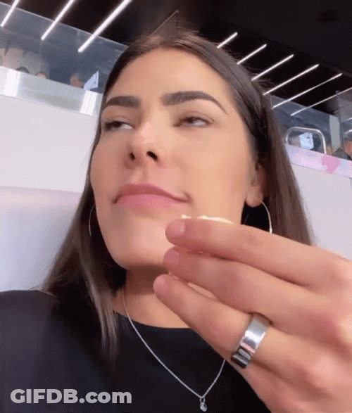 Kelsey Plum Chewing Food GIF