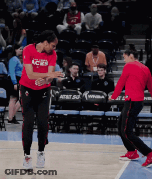 Kelsey Plum Dancing With Her Teammate GIF