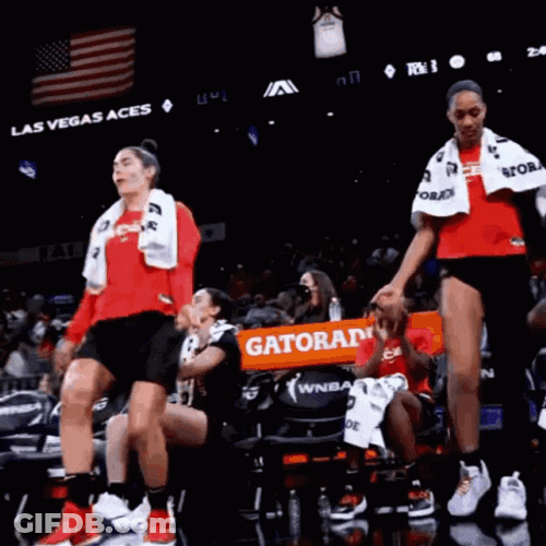 Kelsey Plum Skipping Backwards GIF