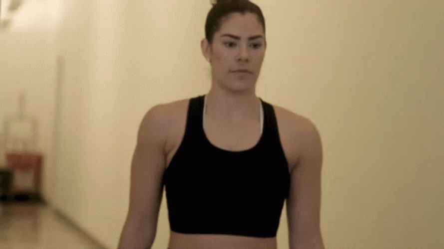 Kelsey Plum Wearing Sports Bra GIF