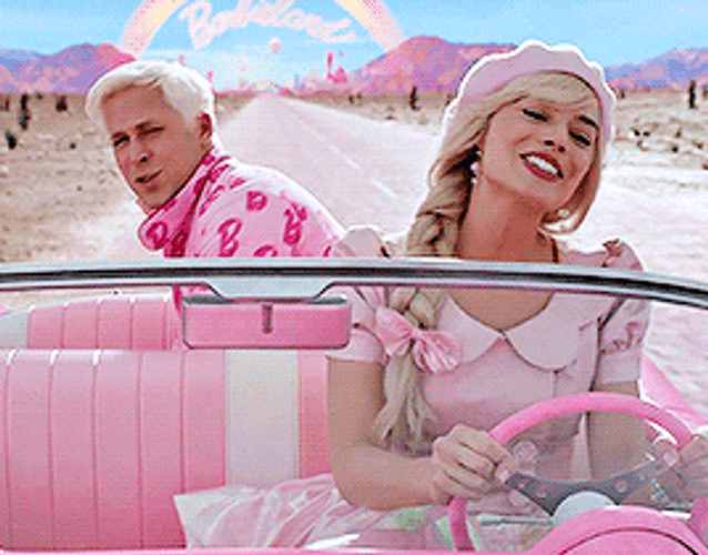 Ken Beach Surprised Driving Barbie GIF