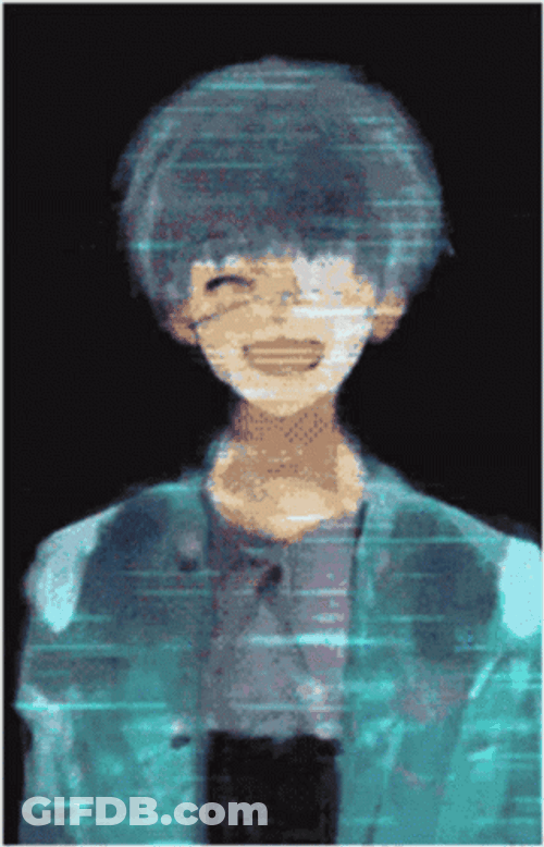 Ken Kaneki Sad Anime Boy Glitch GIF