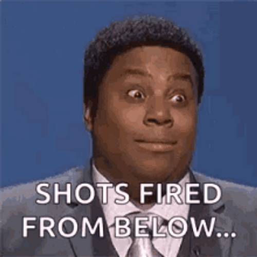 Kenan Thompson Shots Fired From Below Funny Reaction GIF