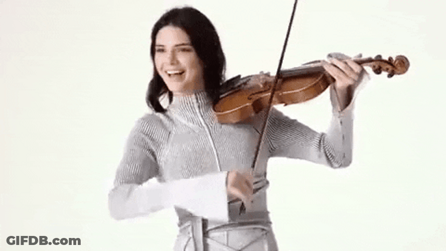Kendall Jenner Playing Violin GIF