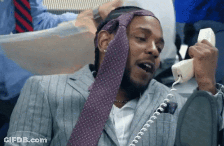 Kendrick Lamar Calling Someone In The Telephone GIF